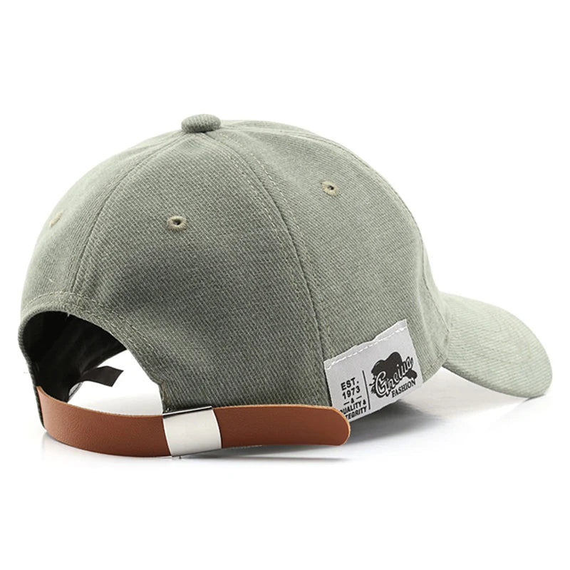 Solid Cotton Golf Baseball Cap