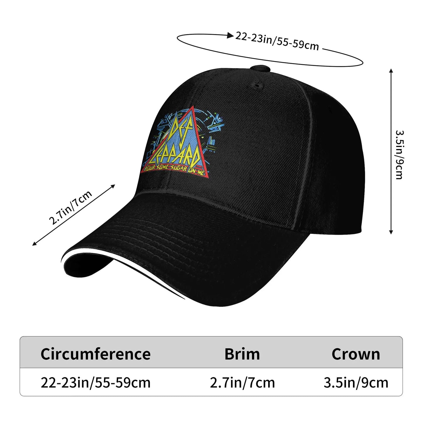 Def Leppard Sugar Logo Retro Trucker Baseball Cap
