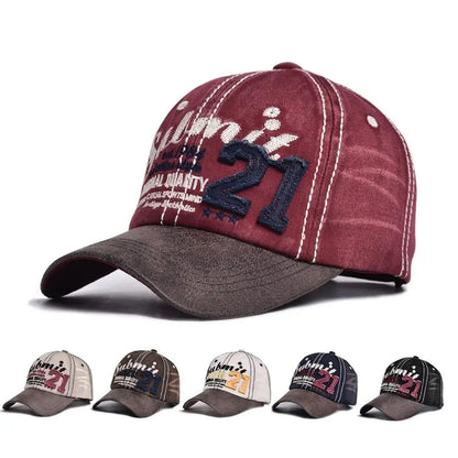 Vintage American 21 Denim Baseball Cap