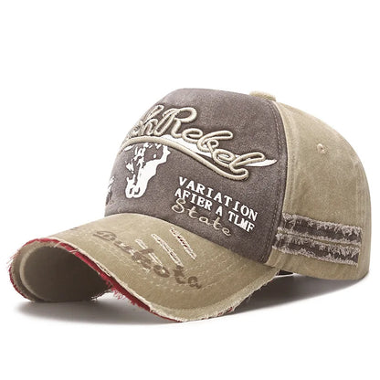 Vintage Distressed Washed Embroidered Baseball Cap