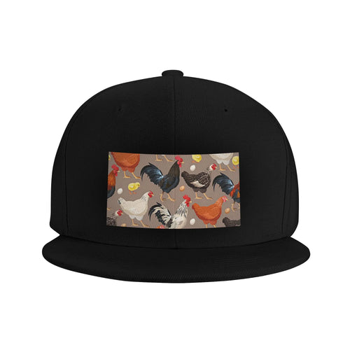 Chicken Animal Theme Casual Breathable Snapback Cap