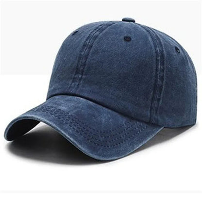 Solid Washed Denim Vintage Baseball Cap