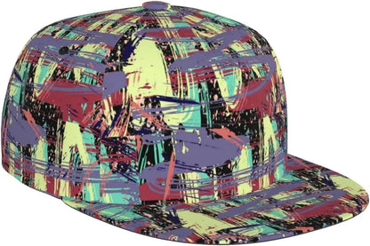 Funny Graffiti Adjustable Flat Bill Snapback Baseball Hat