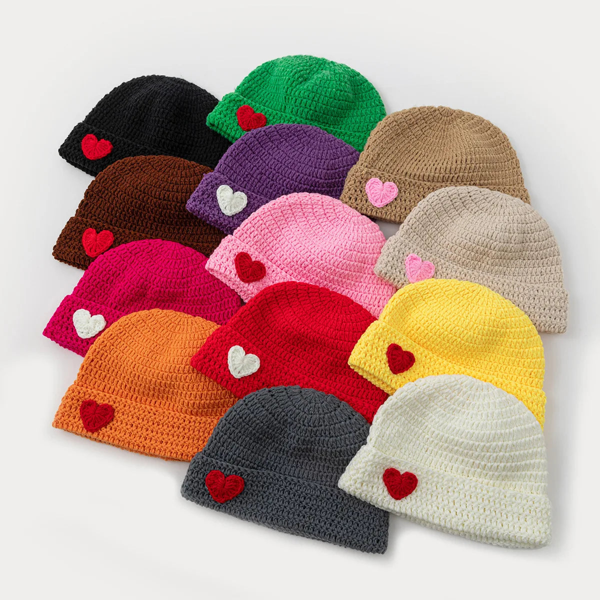 Handmade Crochet Love Yarn Winter Bucket Hat