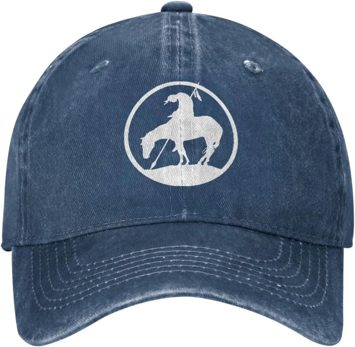 Native American Rider Silhouette Vintage Baseball Cap