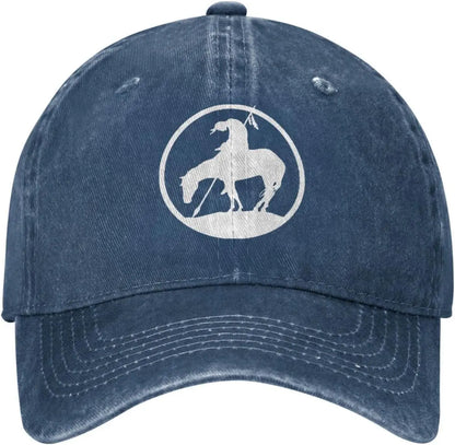 Native American Rider Silhouette Vintage Baseball Cap