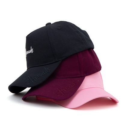 Vintage Burgundy Embroidery Baseball Cap