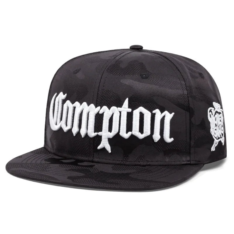 Compton Embroidered Street Hip Hop Snapback Cap