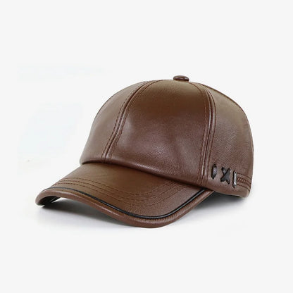 Men’s Genuine Cowhide Leather Baseball Cap