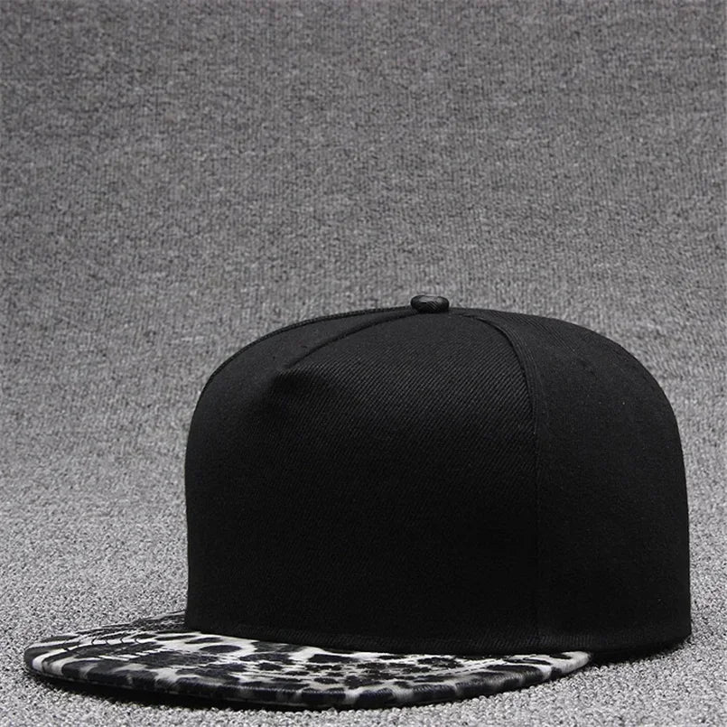 Leopard Print Snapback Cap
