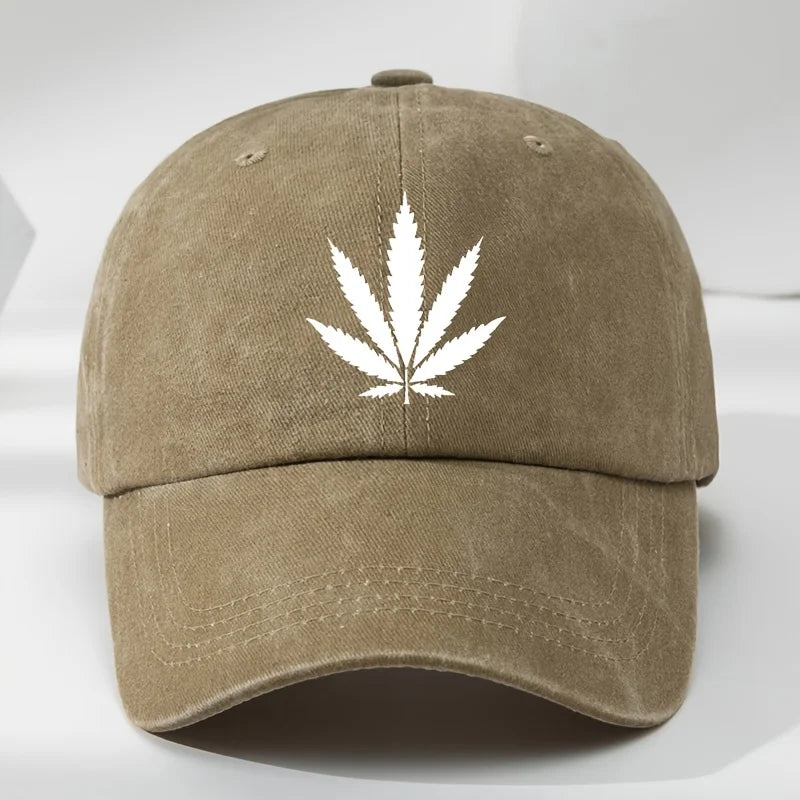 Maple Leaf Printed Retro Duckbill Baseball Hat