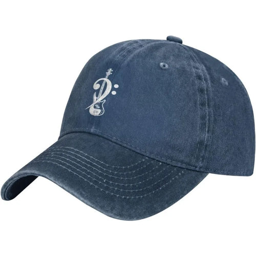 Bass Clef Bass Guitar Musician Baseball Cap