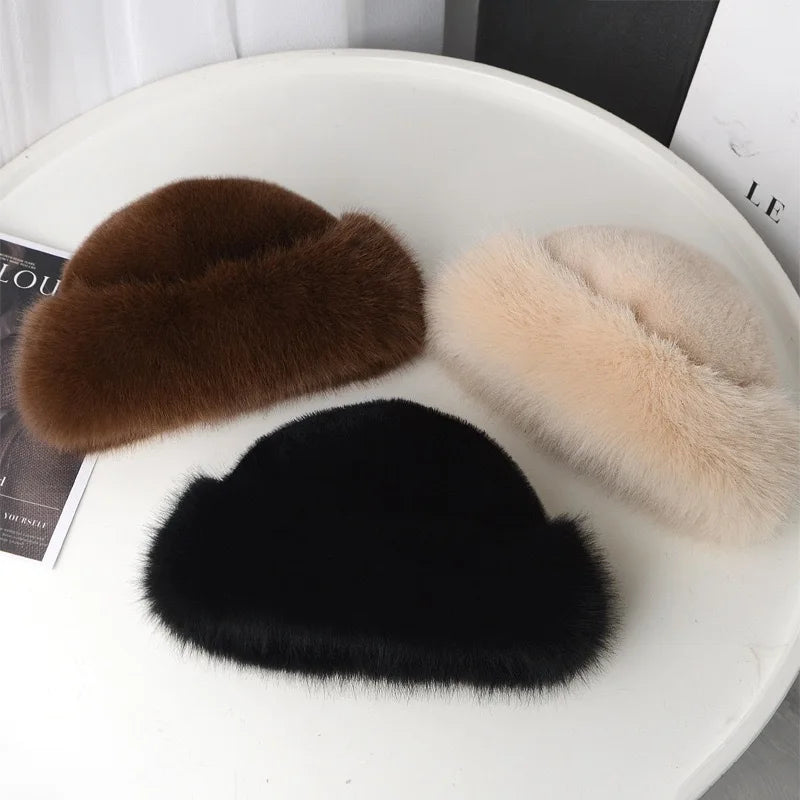 Mongolian Faux Fur Earflap Bucket Hat