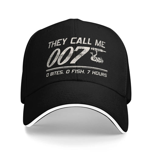Funny Fishing 007 Angler Joke Snapback Baseball Cap