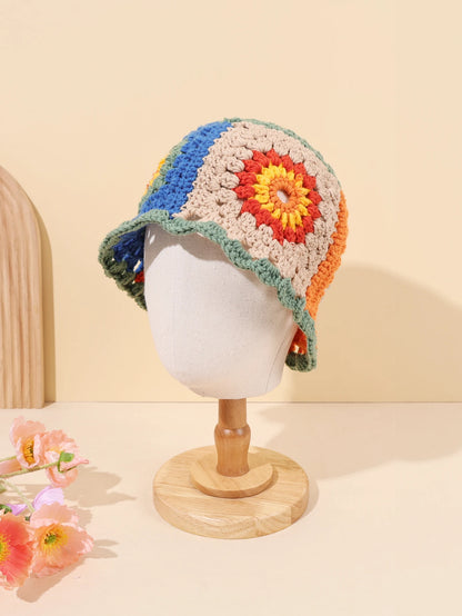 Warm Hollow Handmade Knit Bucket Hat
