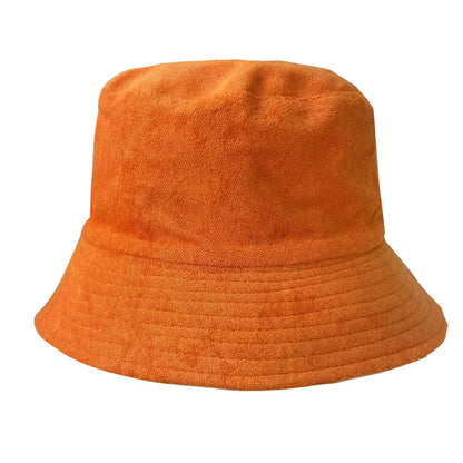 Candy Color Terry Cloth Sun Bucket Hat