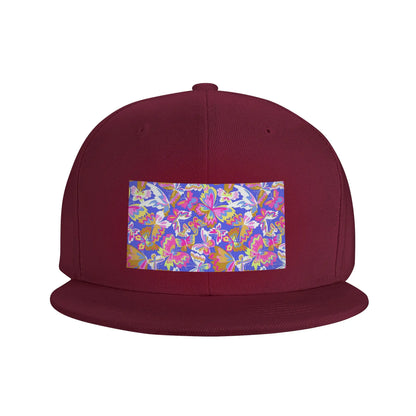 Colorful Butterfly Pattern Snapback Cap