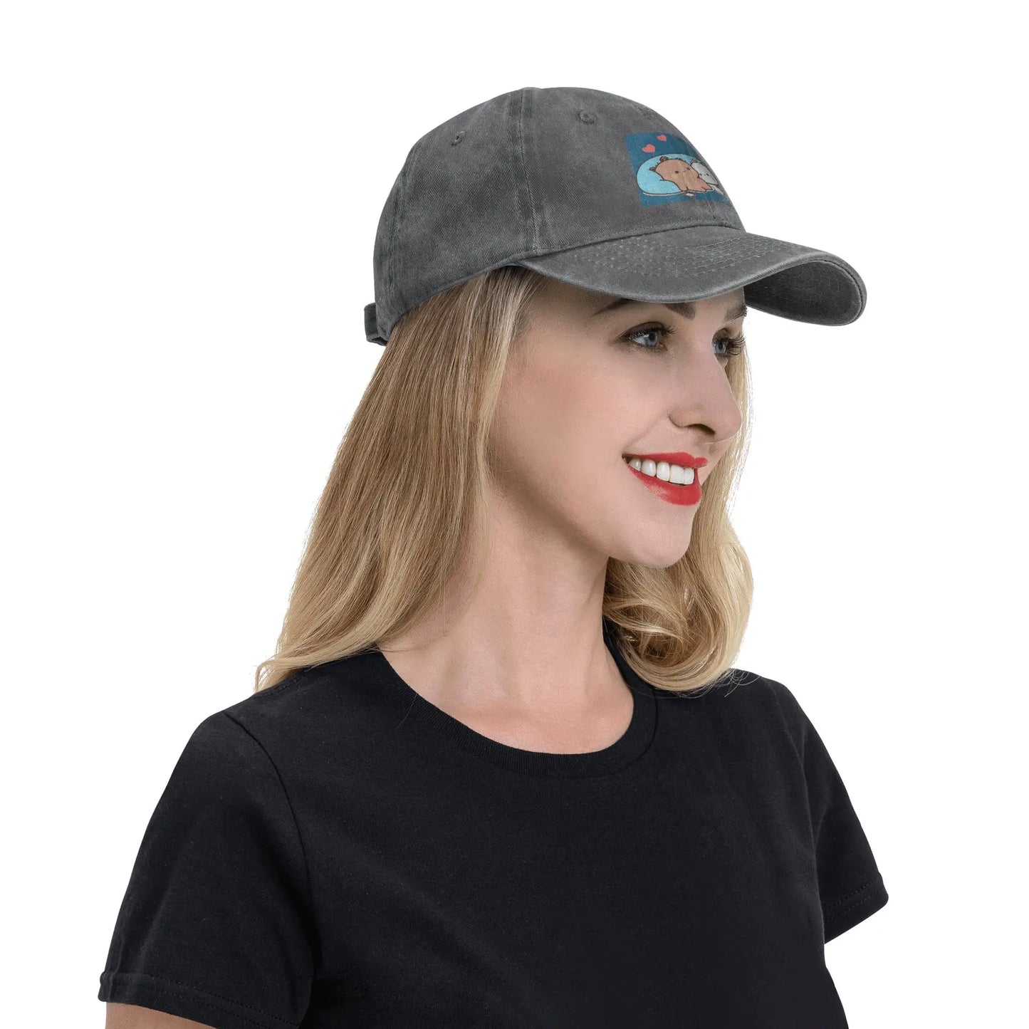 Bubu Dudu Panda Washed Denim Adjustable Baseball Cap