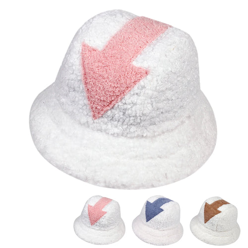 Unisex Arrow Style Personality Lambhair Bucket Hats