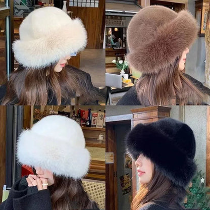 Warm Plush Winter Outdoor Bucket Hat