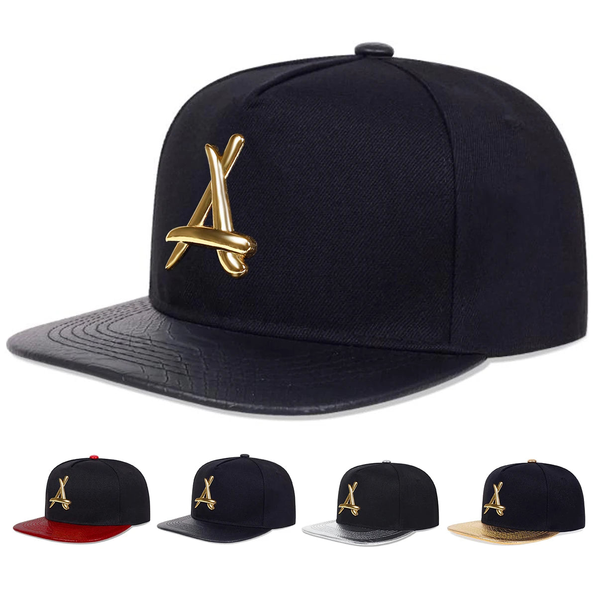 Unisex Personality A Letter Label Hip-hop Hats