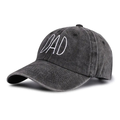 Dad Mom Letter Washed Baseball Cap