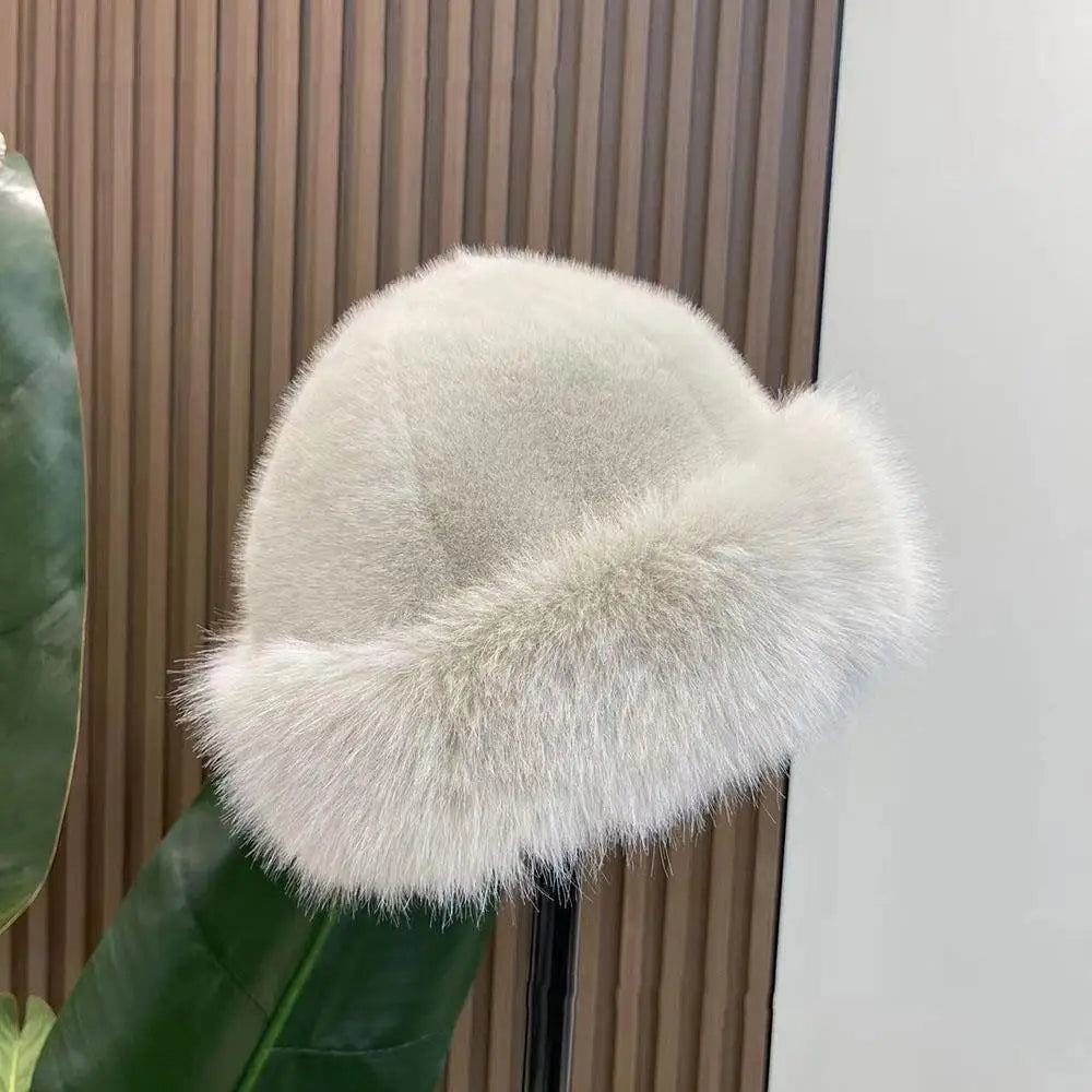 Fluffy Fur Winter Bucket Hat