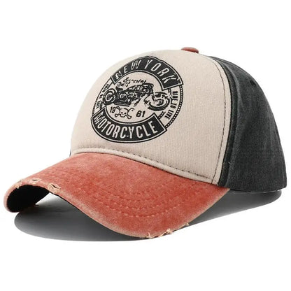 Retro Motorcycle New York Baseball Cap