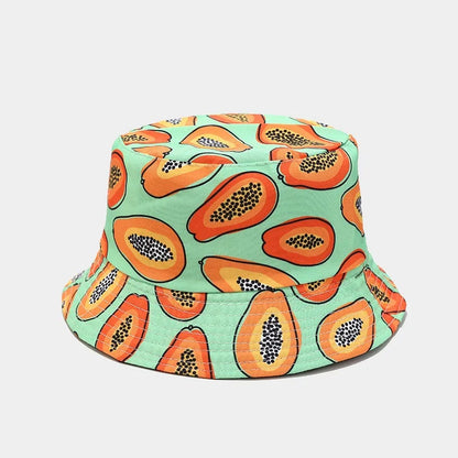 Unisex Tropical Papaya Print Bucket Hat