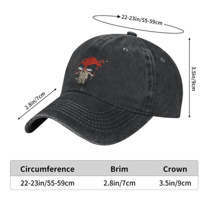 Punisher Deadpool Distressed Washed Baseball Cap