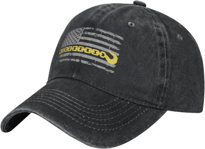 Tow Truck Driver Thin Yellow Line Baseball Cap