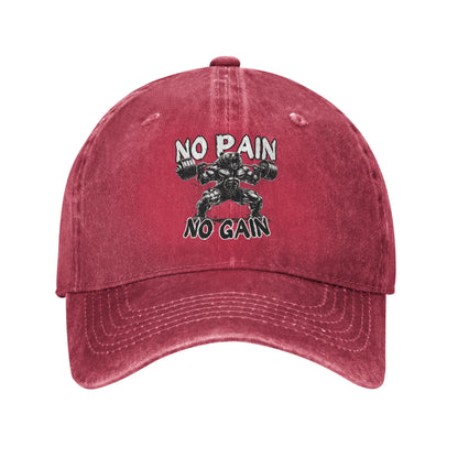 No Pain No Gain Washed Baseball Cap