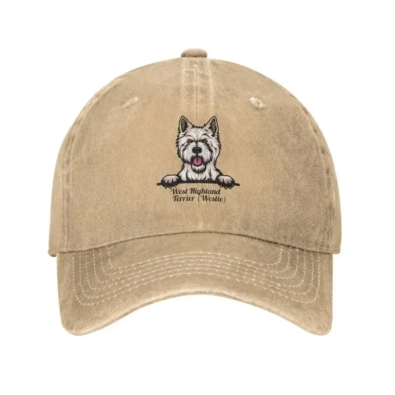 Peeking Westie Cotton Classic Baseball Cap