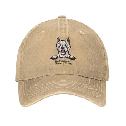 Peeking Westie Cotton Classic Baseball Cap