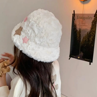 Portable Plush Foldable Outdoor Winter Bucket Hat