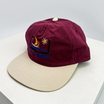 Retro Color Block Letter Embroidery Hip Hop Cap