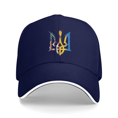 Ukraine Tryzub Flag Retro Hip Hop Baseball Cap