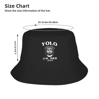 Easter Yolo Jk BRB Jesus Funny Bucket Hat