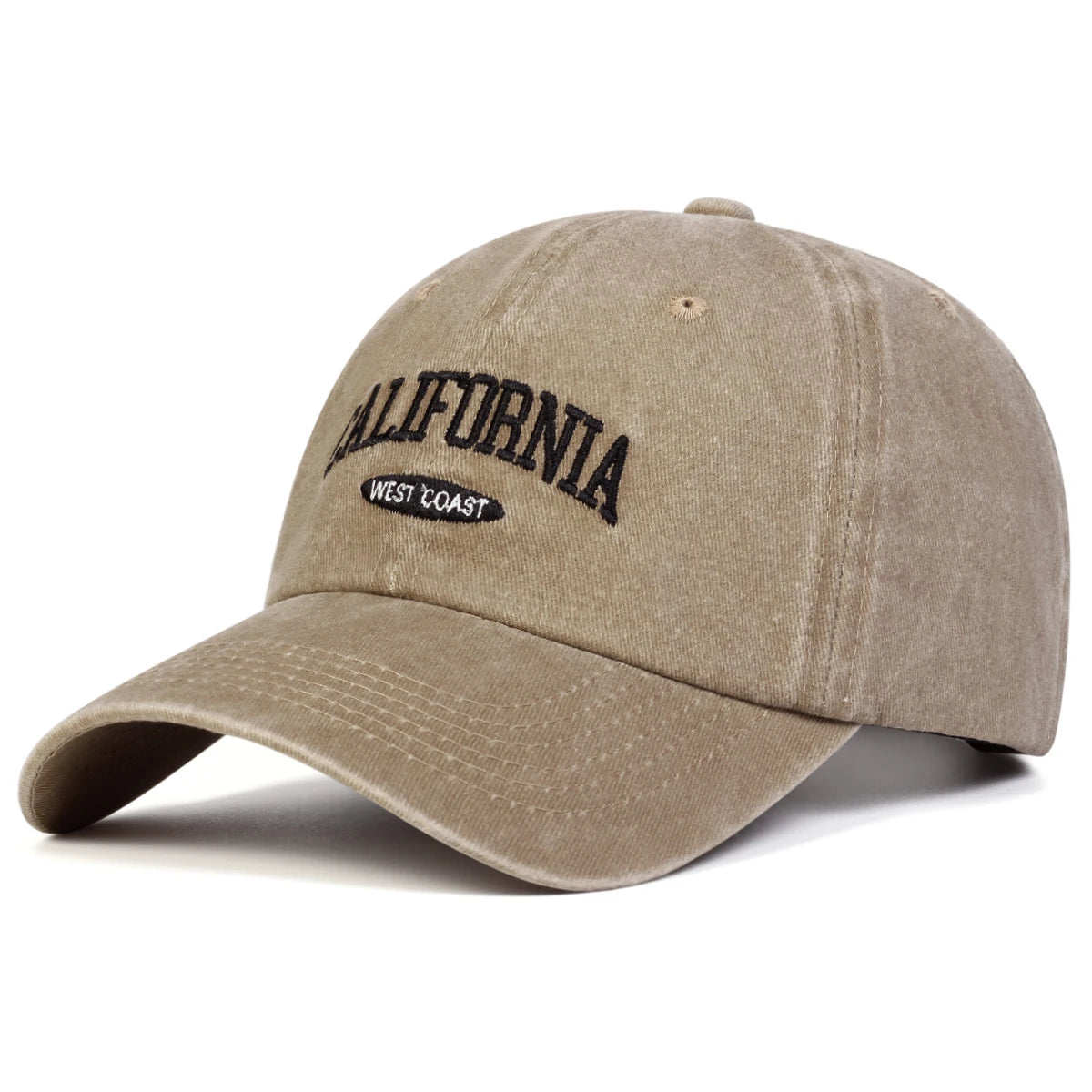 Unisex CALIFORNIA Letter Embroidery Wash Baseball Caps