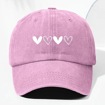 Retro Heart Pattern Trucker Baseball Cap