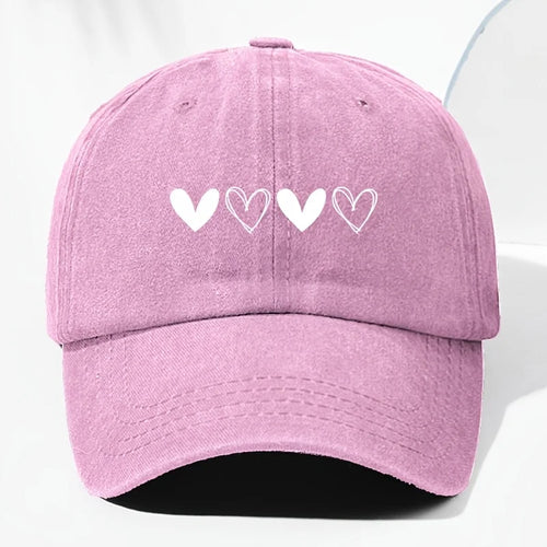 Retro Heart Pattern Trucker Baseball Cap