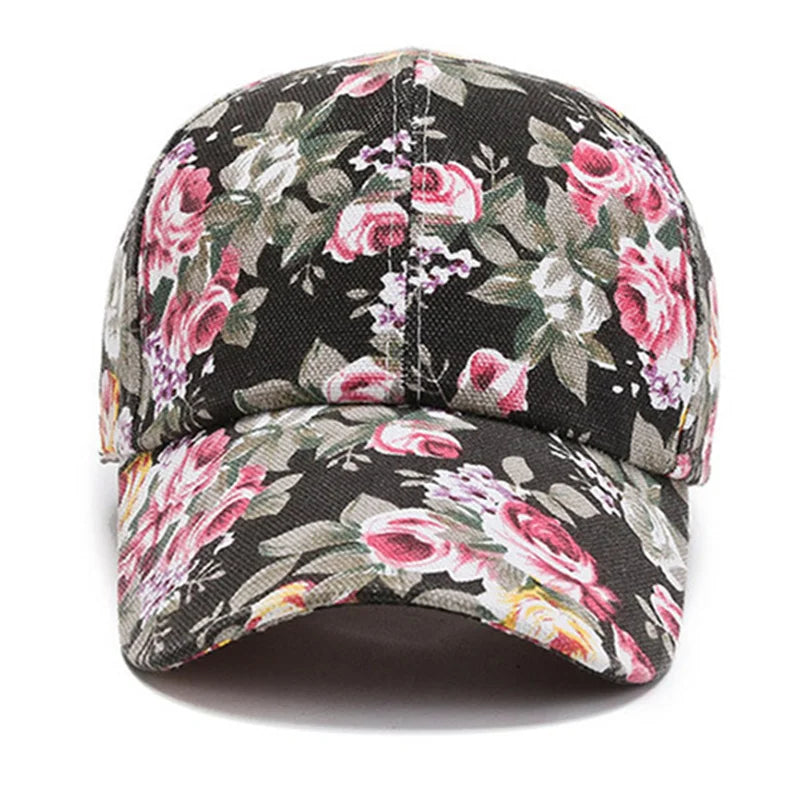 Women’s Floral Print Trucker Baseball Cap