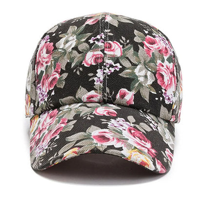 Women’s Floral Print Trucker Baseball Cap