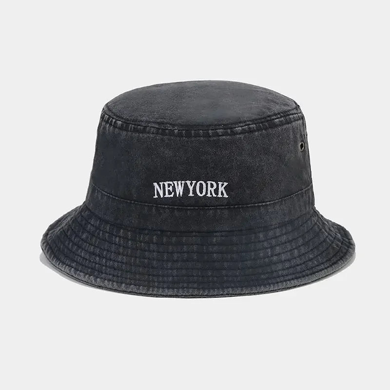 Spring Cotton Letter Travel Bucket Hat