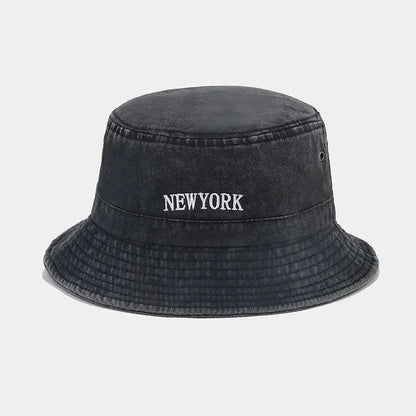 Spring Cotton Letter Travel Bucket Hat