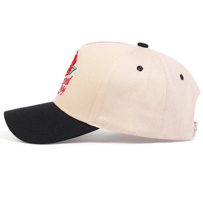 Unisex Rose Letter Embroidery Baseball Caps