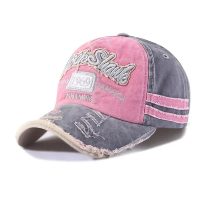 Embroidery Baseball Caps Men Women Retro Washed Cotton