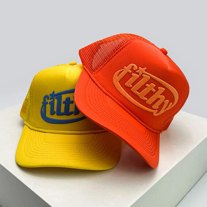 Unisex Color Block Filthy Letters Baseball Cap