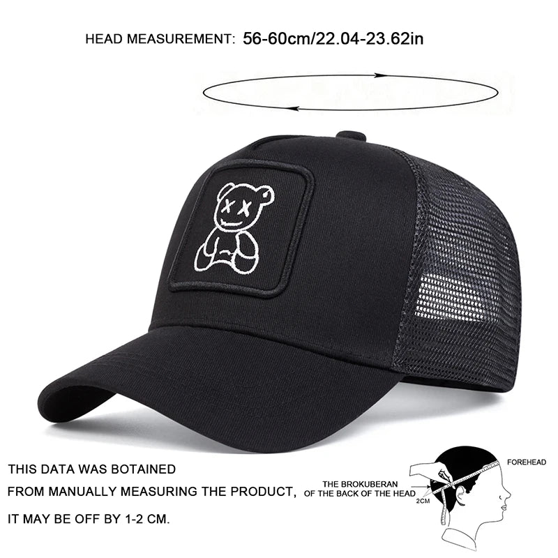 Unisex Little Bear Embroidered Adjustable Baseball Cap