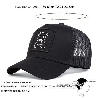Unisex Little Bear Embroidered Adjustable Baseball Cap